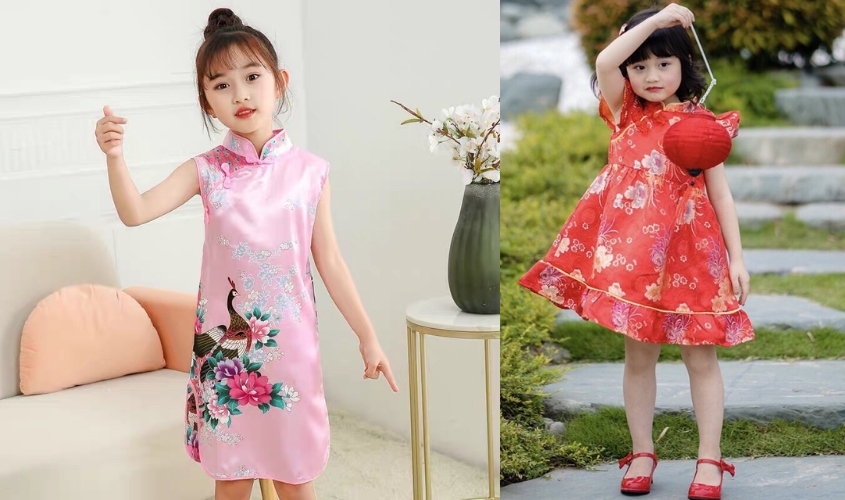 Sườn xám độc đáo cho bé gái diện ngày Tết