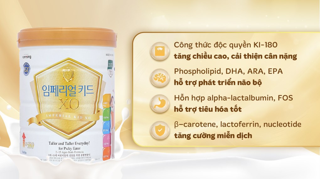Sữa bột XO Imperial Kid 800g (2 - 15 tuổi)