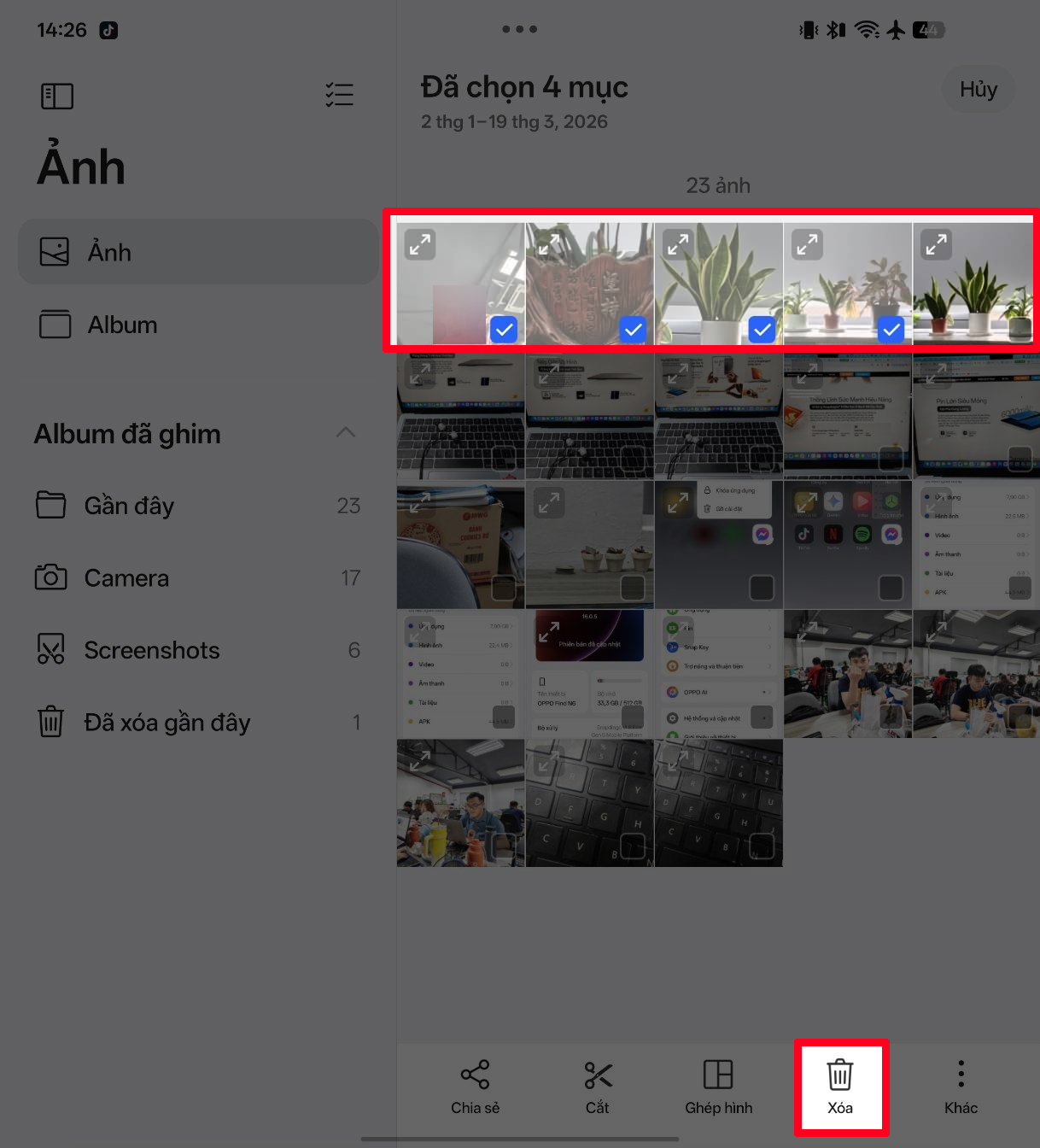 Cách dọn dẹp bộ nhớ điện thoại OPPO