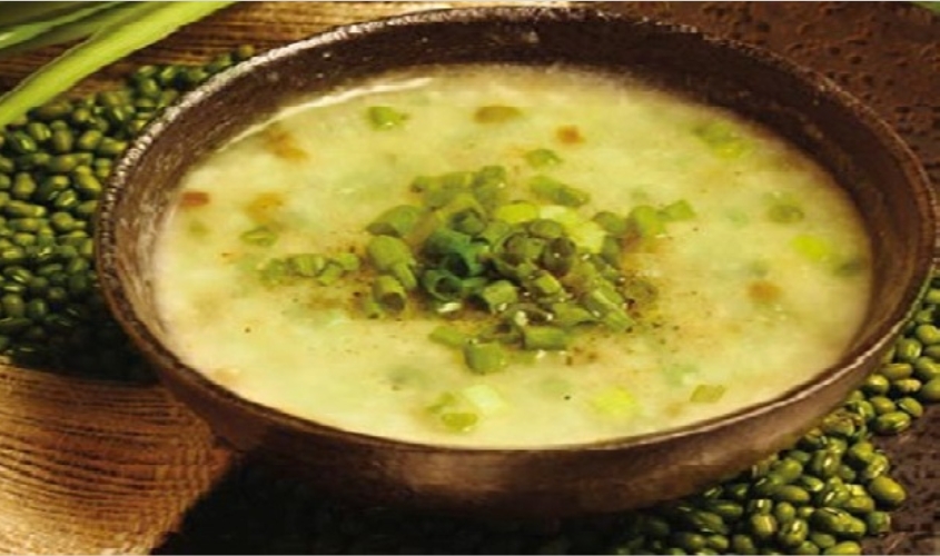 Hình ảnh minh họa cháo trứng gà đậu xanh