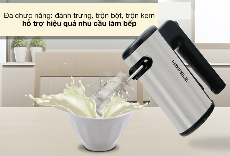 Máy đánh trứng Hafele HH-B400A thiết kế sang trọng, công suất mạnh mẽ, tô trộn inox dung tích lớn