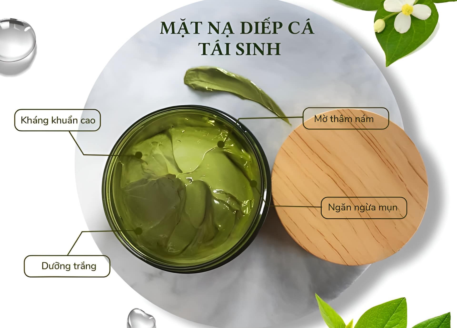 Mặt Nạ Diếp Cá Tái Sinh MeeA Organic - ngừa mụn, kháng khuẩn, trắng da
