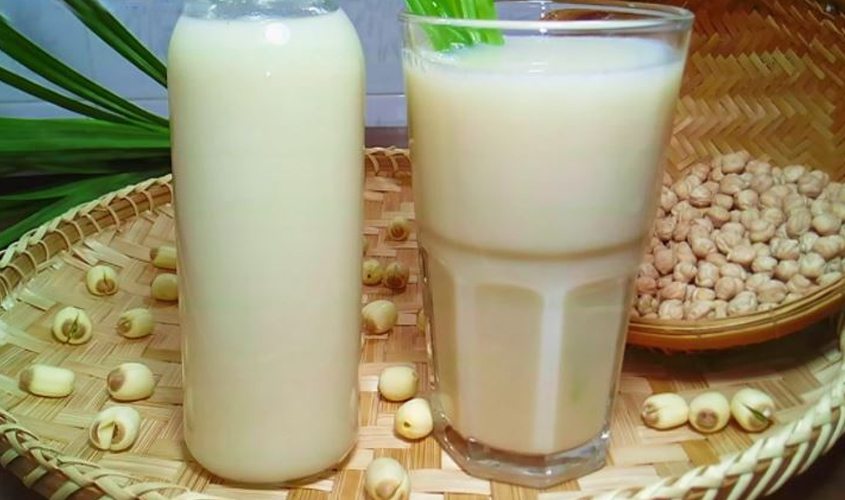 Hình minh họa sữa hạt sen đậu gà
