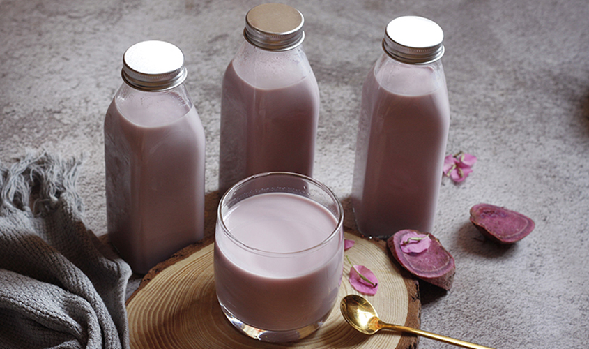 Hình minh họa sữa hạt sen khoai lang tím