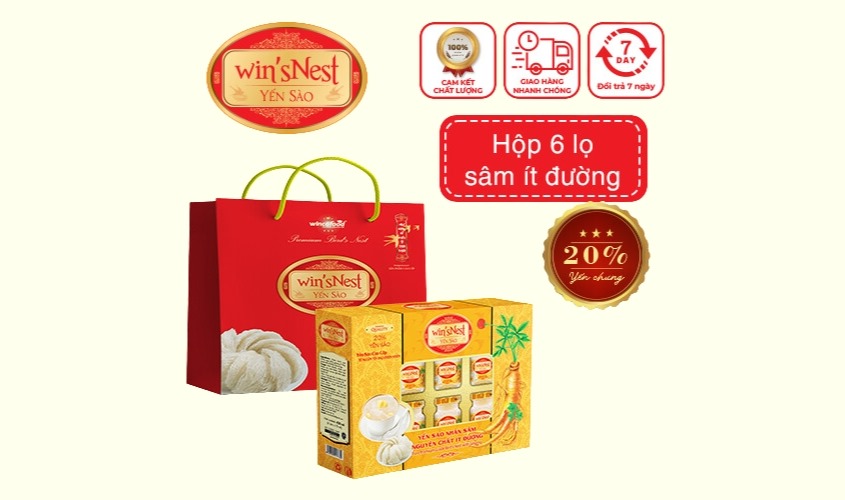 Hộp 6 hũ nước yến sào Win