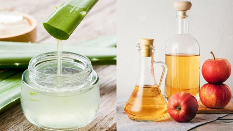 Giấm táo kết hợp với nha đam mang lại hiệu quả kỳ diệu trên da