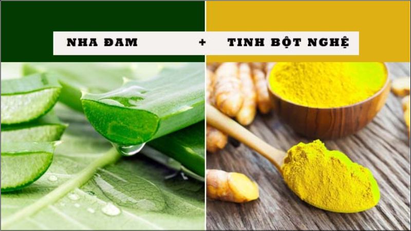 Hỗn hợp nha đam và nghệ giúp tăng hiệu quả làm mờ các vết thâm