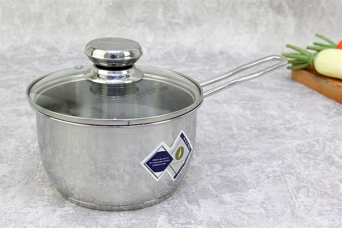 Quánh bột Fivestar 16cm inox 3 đáy nắp kính Quánh bột Fivestar 16cm inox 3 đáy nắp kính