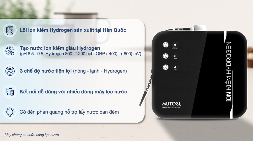 Máy chuyển đổi nóng lạnh Mutosi MD-199H tạo nước Hydrogen Máy chuyển đổi nóng lạnh Mutosi MD-199H tạo nước Hydrogen