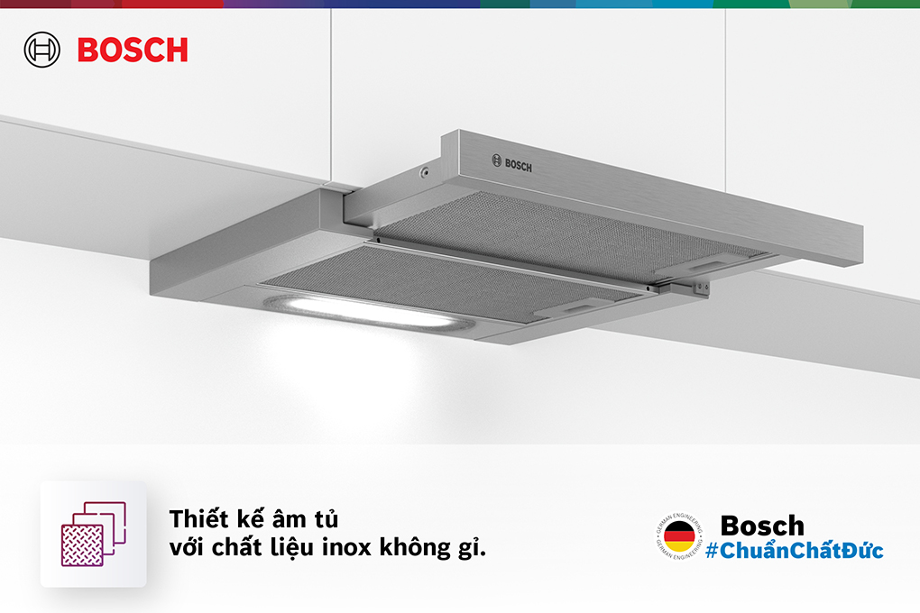 Máy hút mùi âm tủ Bosch DFT63AC50 âm tủ hiện đại, mặt máy phẳng