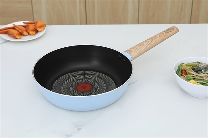 Chảo nhôm sâu chống dính Elmich Nature EL-5947MG26 26cm, màu nâu vân gỗ, tay cầm Bakelite