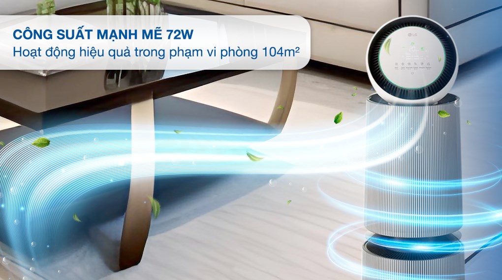 LG PuriCare 360 Alpha Double AS10GDBY0.ABAE 72W lọc hiệu quả cho phòng 104m2