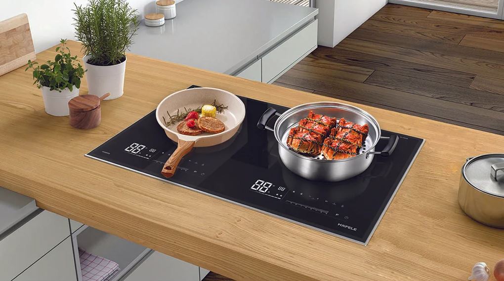 Bếp từ đôi Hafele HC-I7323B thiết kế lắp âm sang trọng, mặt kính Schott Ceran chịu nhiệt cao
