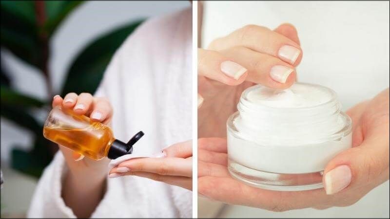 Sử dụng toner và kem dưỡng ẩm là bước cuối cùng của quy trình đắp mặt nạ