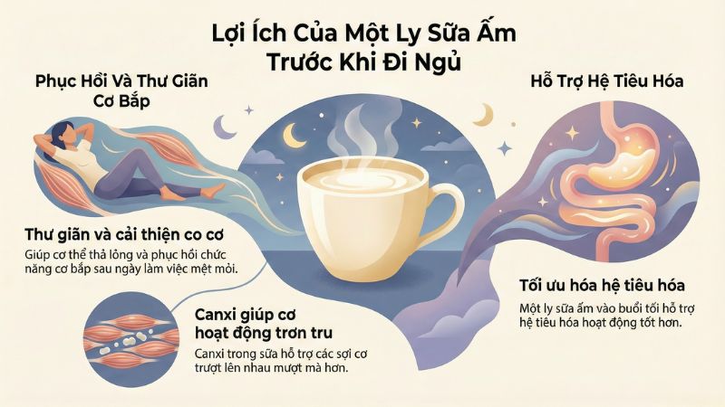 Lợi ích của 1 ly sữa trước khi đi ngủ