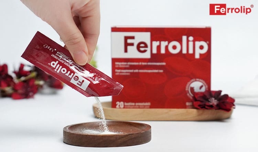 Ferrolip bổ sung sắt, hỗ trợ tạo hồng cầu hương chanh