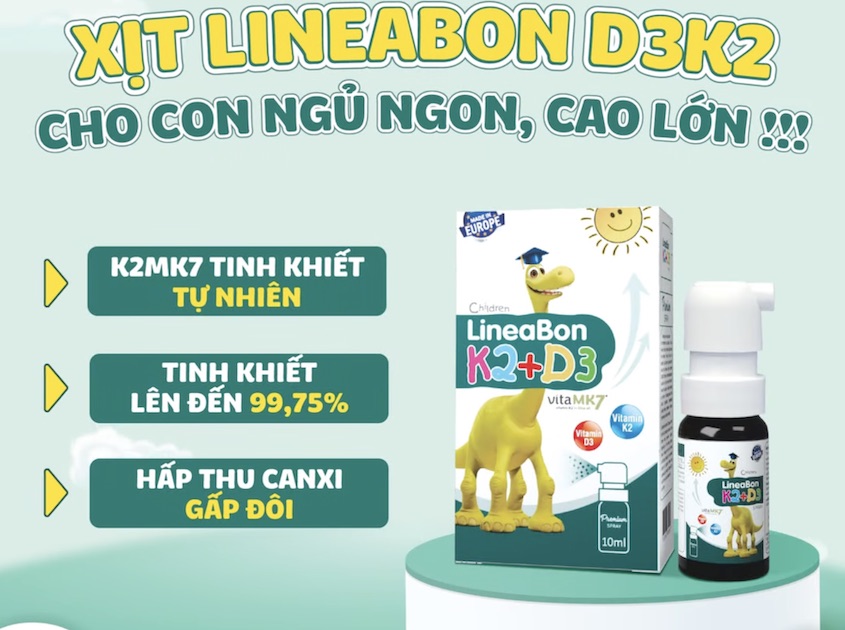 Vitamin D3 K2 Lineabon dạng xịt