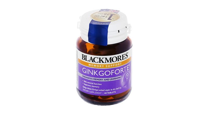 Blackmores Ginkgoforte tăng tuần hoàn não, chống đông huyết lọ 40 viên