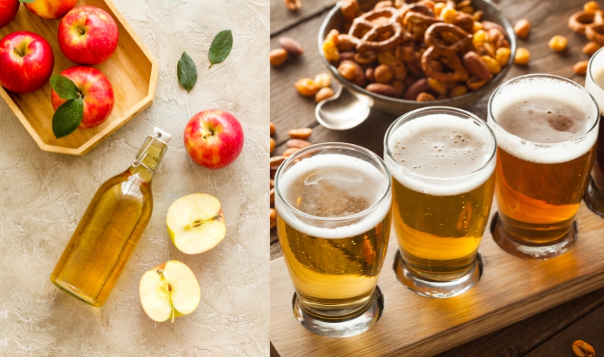 Mặt nạ cho tóc từ bia và giấm táo