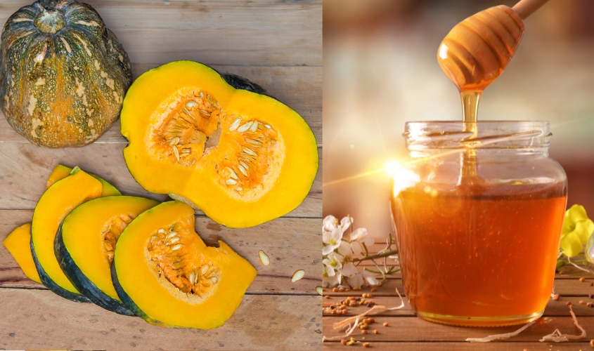 Mặt nạ cho tóc với bí đỏ và mật ong