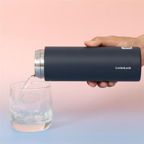 Bình giữ nhiệt inox Featherlight One-touch Tumbler Lock&Lock LHC3257NVY phù hợp mang đi học, đi làm
