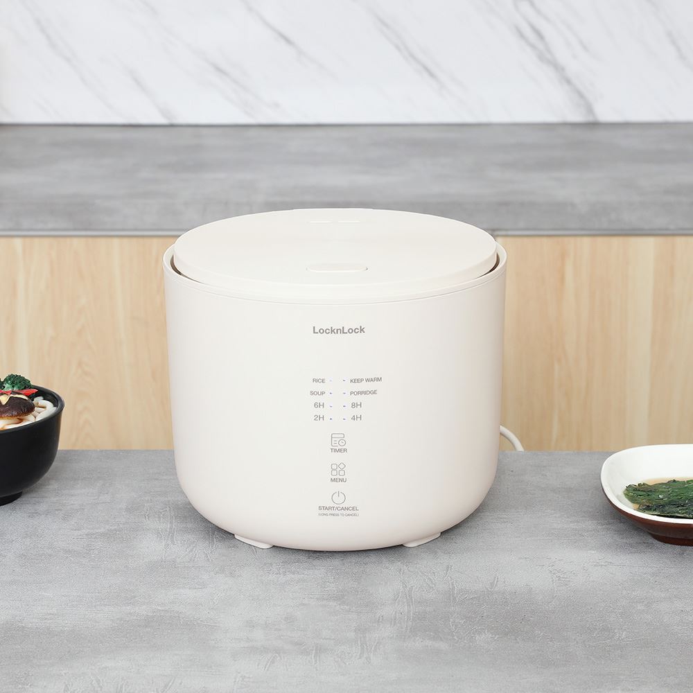 Nồi cơm điện Lock&Lock 1 lít EJR334IVY với dung tích nhỏ gọn 1 lít, lý tưởng cho gia đình 1-3 người ăn