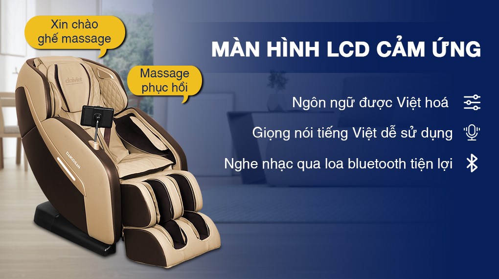 Ghế massage Daikiosan DKGM-10004 tích hợp màn hình LCD cảm ứng hiện đại