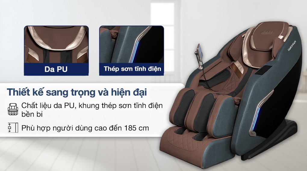 Ghế massage Daikiosan DC107 sử dụng chất liệu da PU cực chất lượng