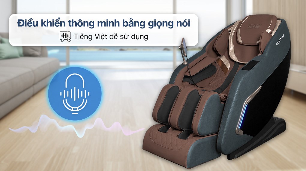 Ghế massage Daikiosan DC107 điều khiển thông minh bằng màn hình LCD kết hợp giọng nói tiếng Việt dễ sử dụng cho mọi lứa tuổi