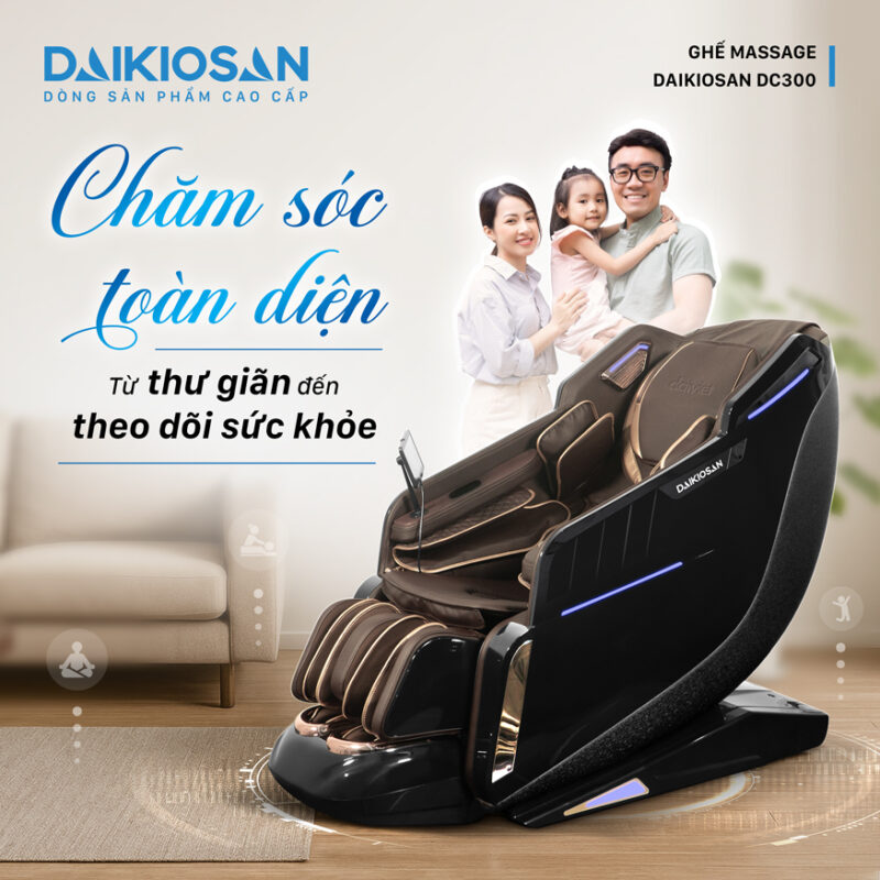 Bảo quản ghế massage Daikiosan DC300 ở nơi bằng phẳng và sạch sẽ để gia tăng độ bền cho sản phẩm