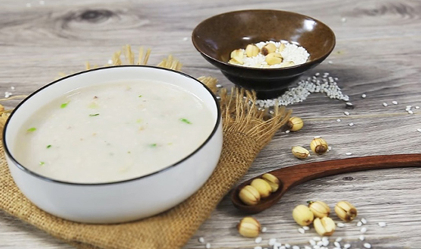 Hình minh họa cháo óc heo hạt sen