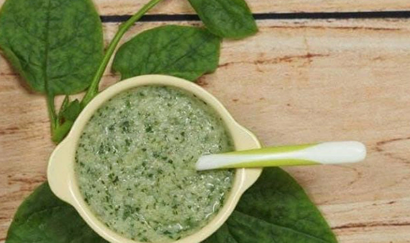 Hình minh họa cháo óc heo rau mồng tơi