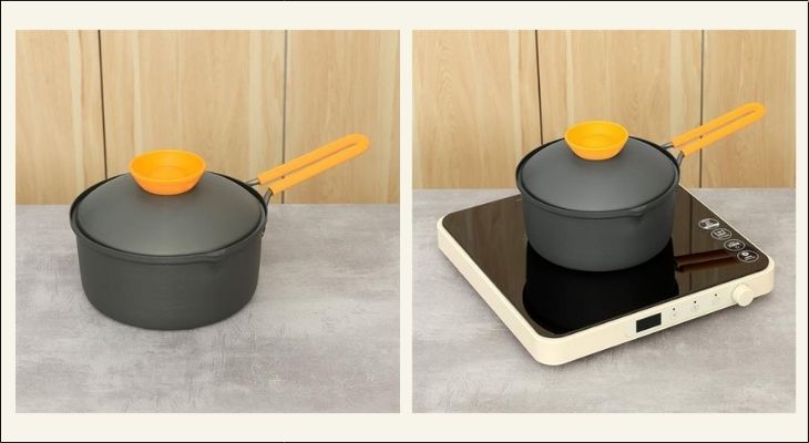 Nồi nhôm chống dính nắp nhôm 18 cm Lock&Lock LCA3181Y-1 có màu sắc hiện đại tăng tính thẩm mỹ