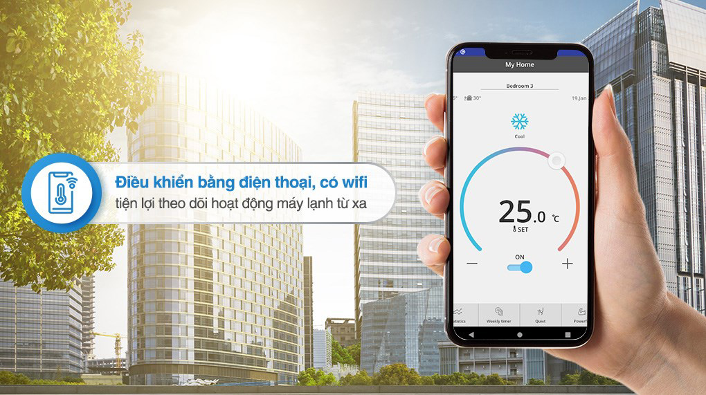 Máy lạnh Panasonic Inverter 1 HP CU/CS-PU9AKH-8 kết nối App qua Wifi