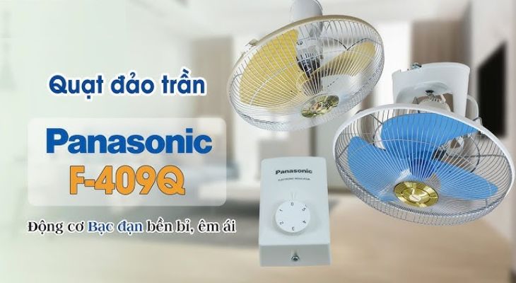 Quạt đảo trần Panasonic F-409QGO 45W với công suất 45W mạnh mẽ