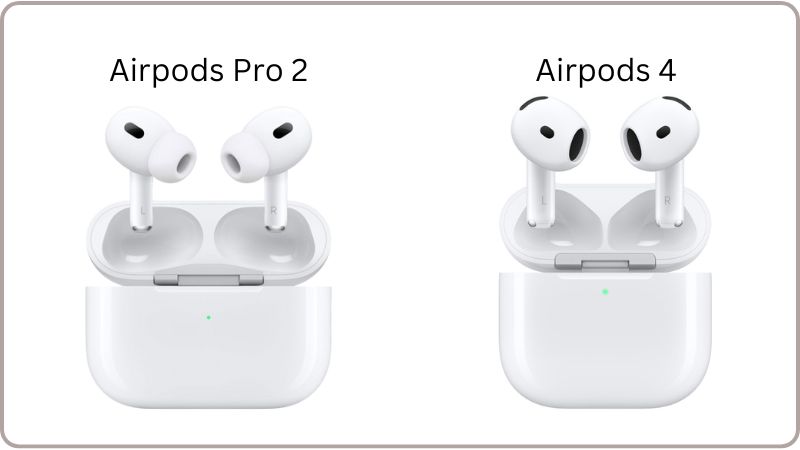 So sánh nghe Airpod Pro 2 ra mắt 2022 và Airpod 4 ra mắt 2024