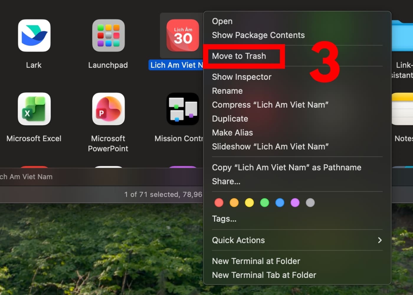 Chuyển vào thùng rác ứng dụng cần xóa bằng Finder Chuyển vào thùng rác ứng dụng cần xóa bằng Finder