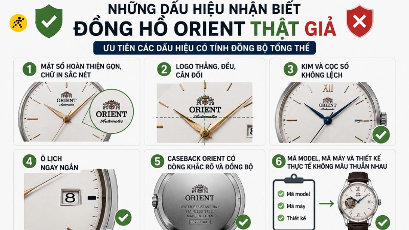 Những dấu hiệu nhận biết đồng hồ Orient thật giả mà người mới nên ưu tiên Những dấu hiệu nhận biết đồng hồ Orient thật giả mà người mới nên ưu tiên
