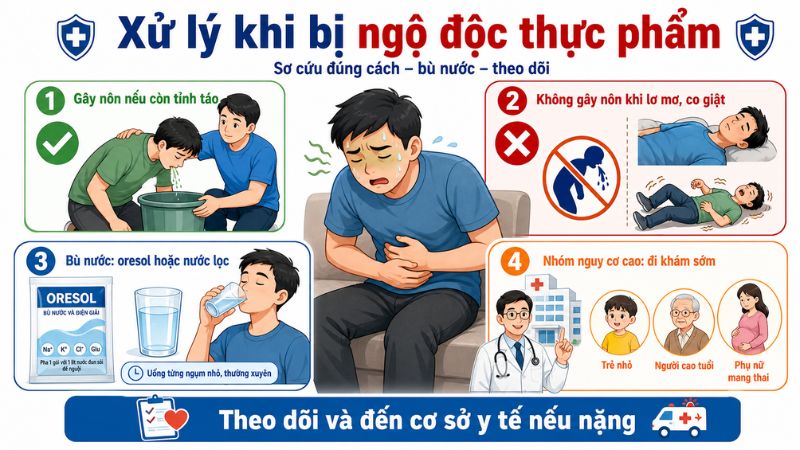 Tạo phản xạ nôn để đào thải các chất độc, vi khuẩn trong thức ăn ra ngoài Tạo phản xạ nôn để đào thải các chất độc, vi khuẩn trong thức ăn ra ngoài