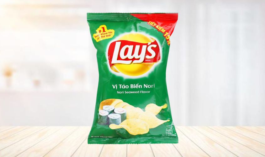 Snack khoai tây vị tảo biển Nori Lay