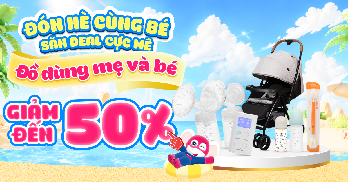 Đồ dùng cho mẹ và bé giảm đến 50%