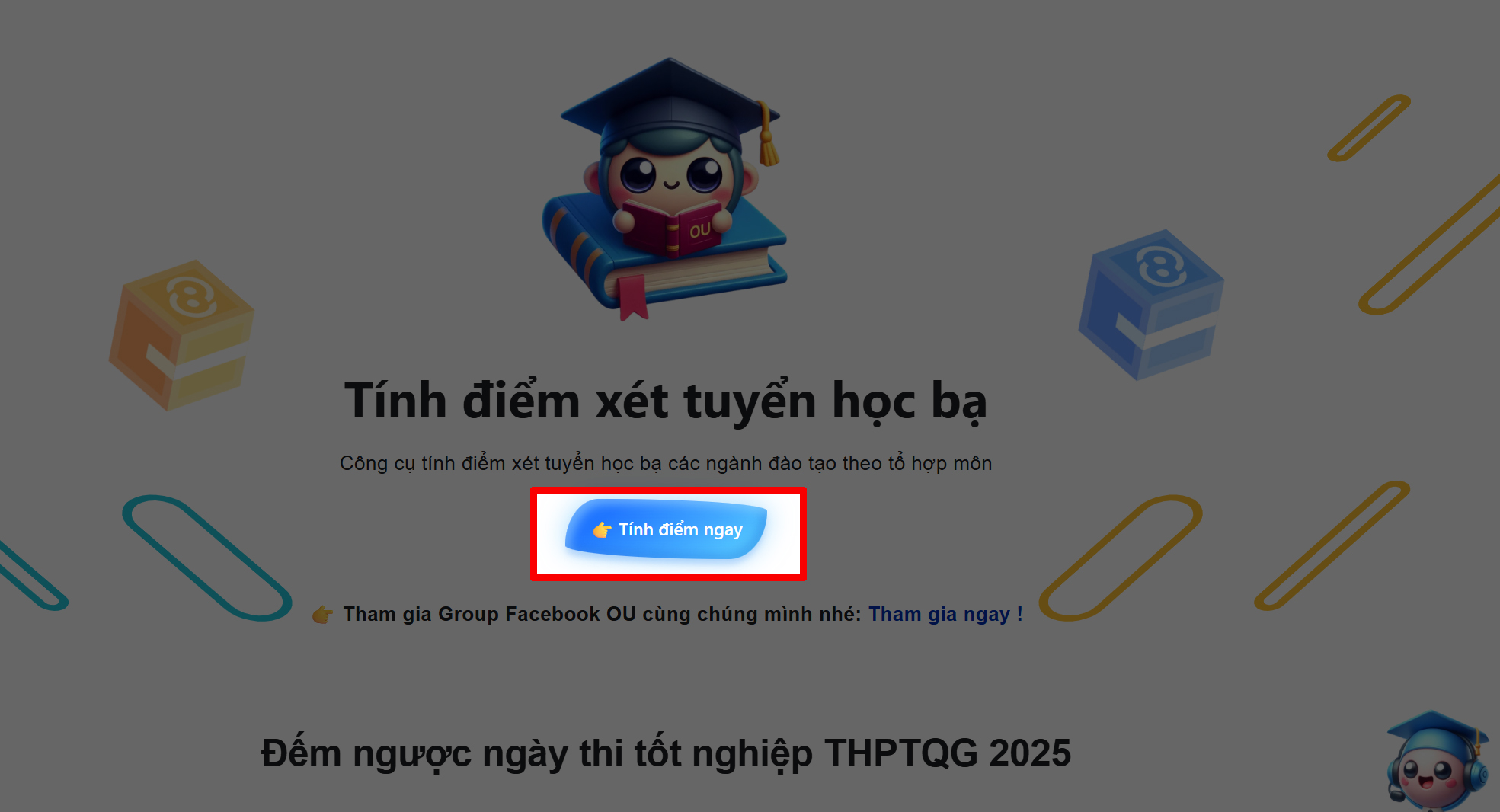 Cách tính điểm xét học bạ 2025