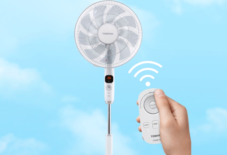 Quạt đứng Toshiba 9 cánh F-LSD10(H)VN 30W có thể điều khiển từ xa tiện lợi