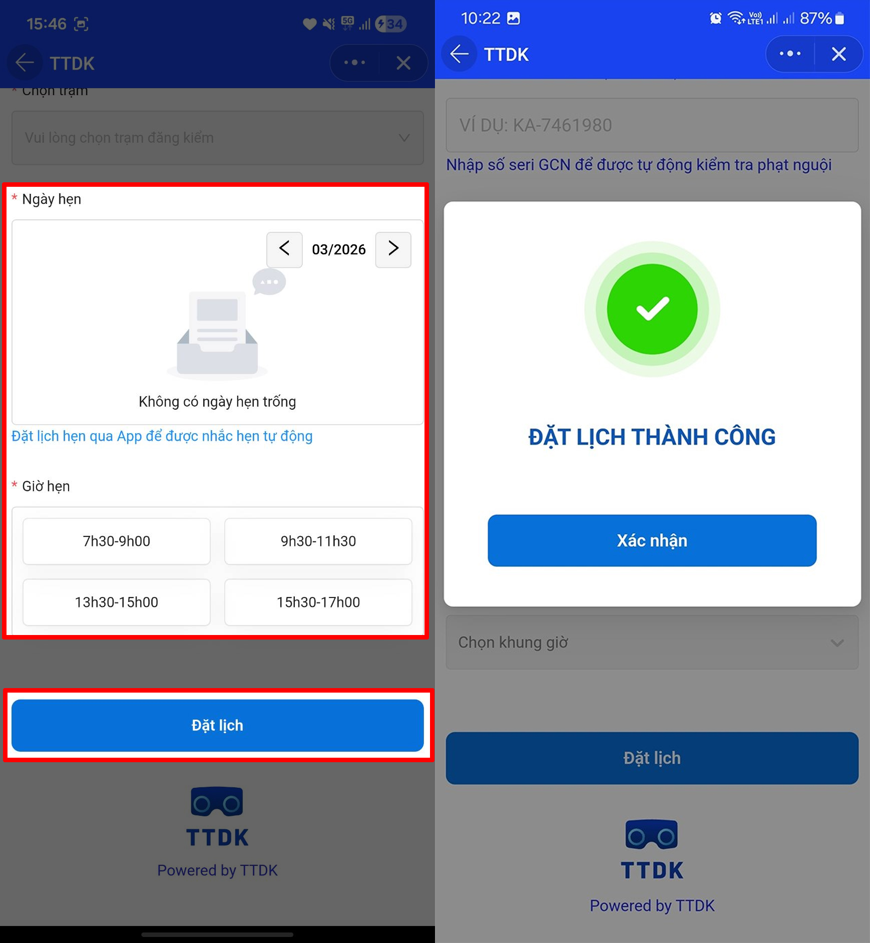 Cách đặt lịch đăng kiểm ô tô trên Zalo