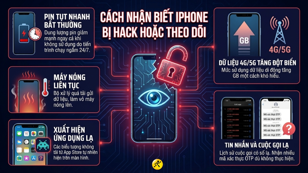 C&aacute;ch nhận biết điện thoại iPhone bị hack 