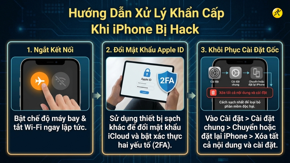 C&aacute;ch xử l&yacute; khẩn cấp khi iPhone bị hack
