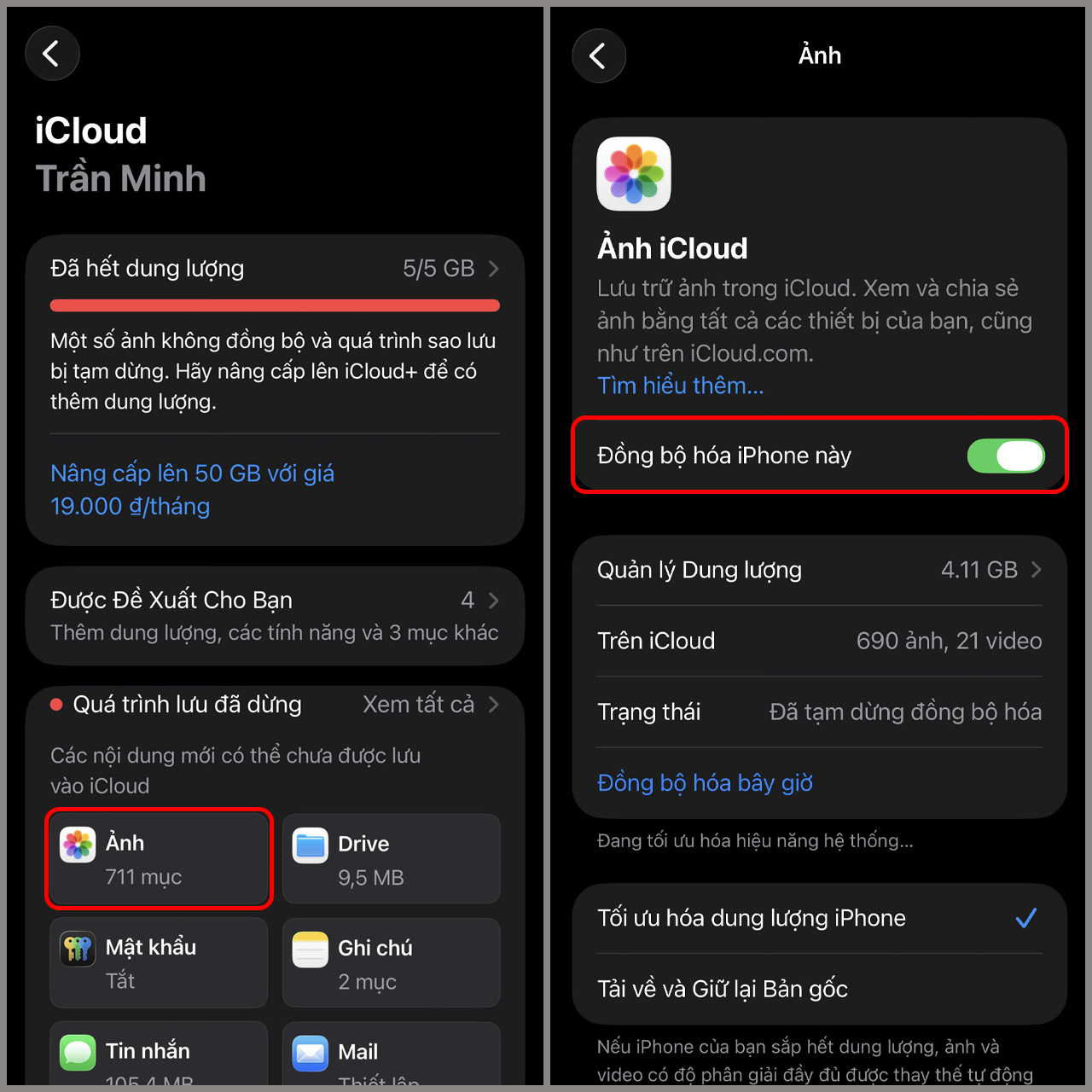 iPhone bị lỗi đầy bộ nhớ iPhone bị lỗi đầy bộ nhớ