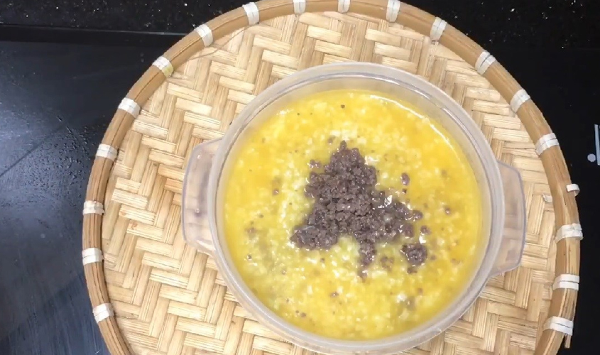 Hình minh họa cháo tim heo khoai lang