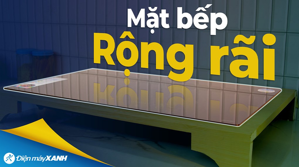 Bếp từ đôi lắp âm Comfee CIH-40DHE có thiết kế mặt bếp rộng rãi, sang trọng