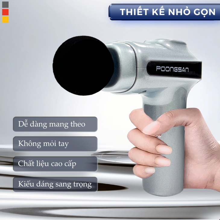 Súng massage cầm tay với thiết kế thông minh, tiện dụng